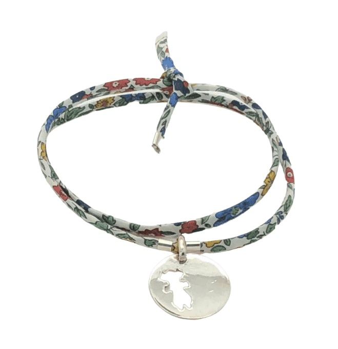 Bracelet Liberty  médaille 20 mm fille  argent 925  