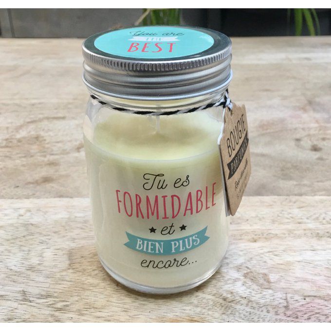 Bougie Jar parfumée "formidable"